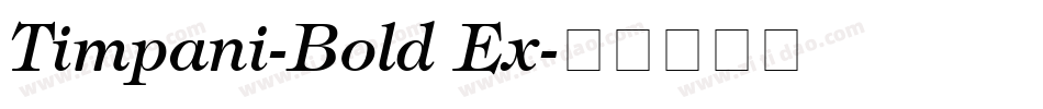 Timpani-Bold Ex字体转换